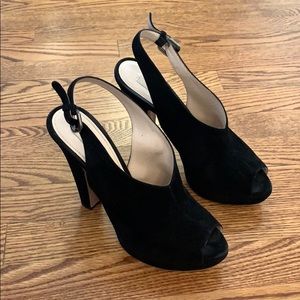 Prada suede shoe platform booties